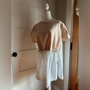 Anthropologie Pilcro White & Tan Tunic Dress